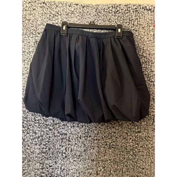 Zara Women's Blue Bubble Hem Mini Skirt Size M Casual - Picture 8 of 10